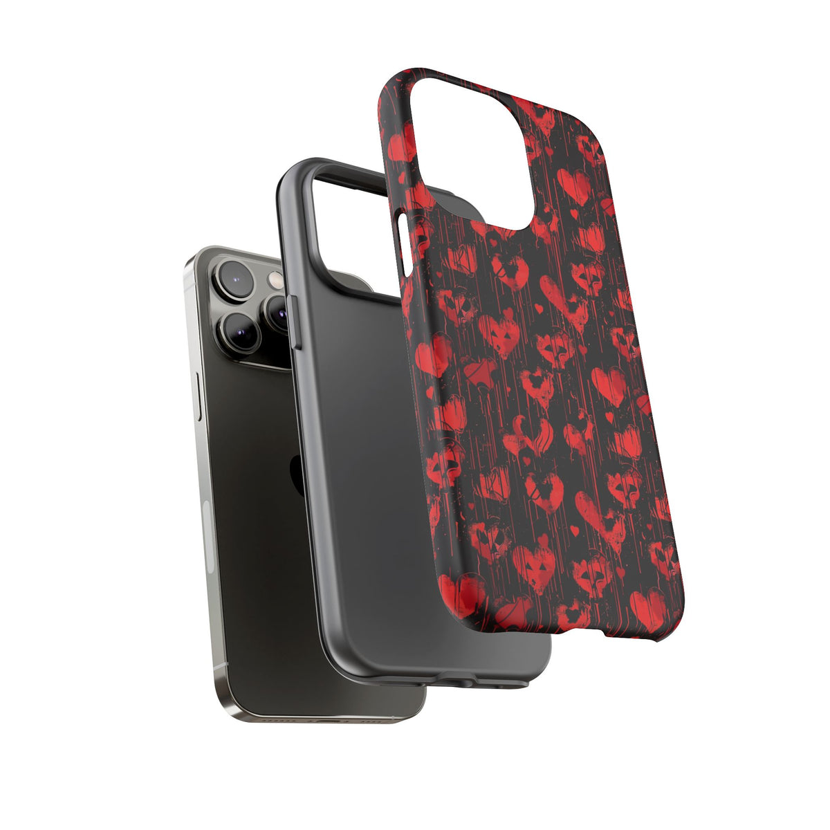 Heart Pattern Phone Case – Stylish & Loving Design for Your Device 825