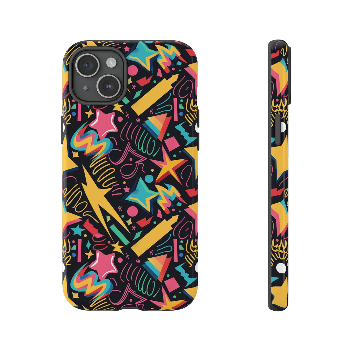 90s Themed Seamless Pattern Phone Case – Embrace Retro Style and Protection 232