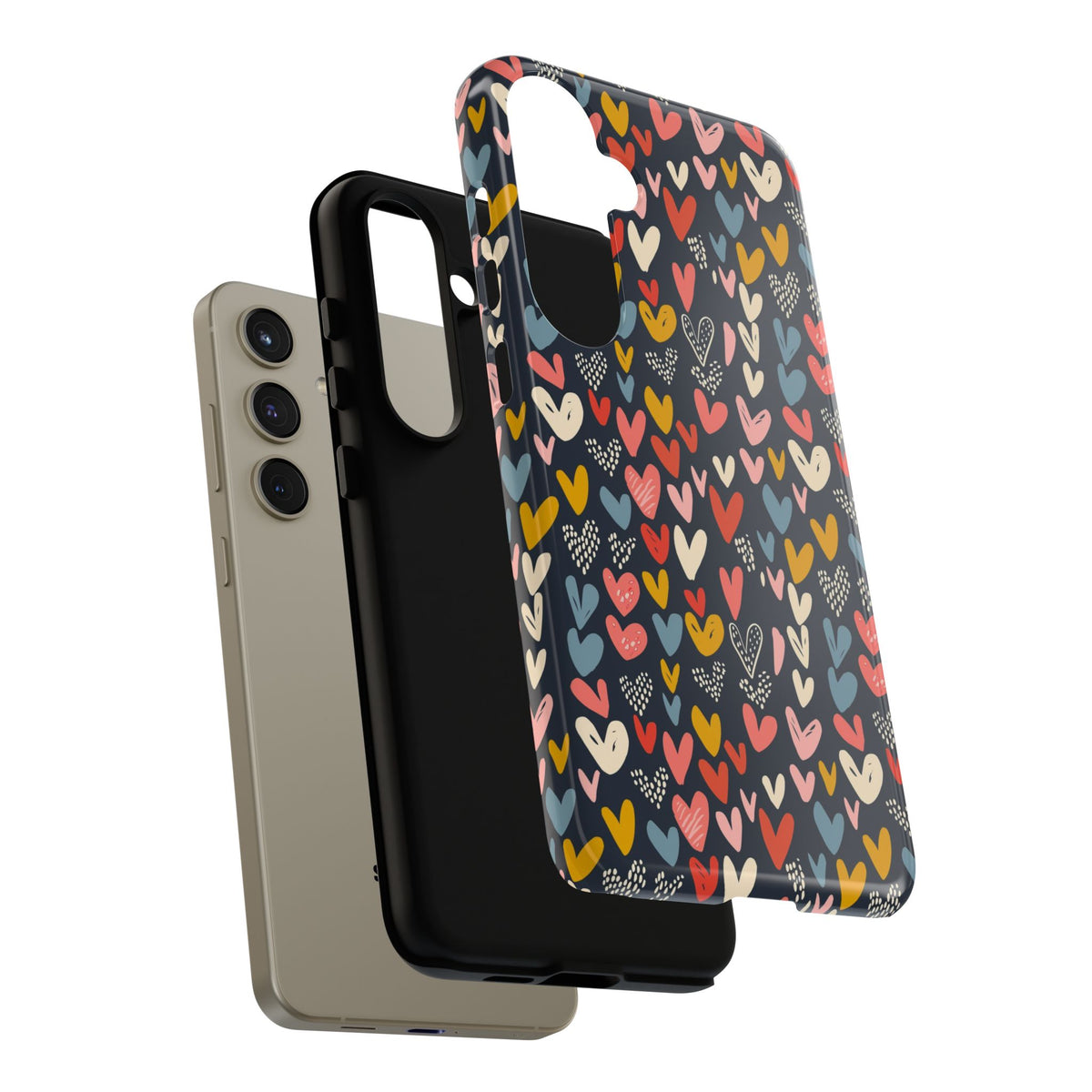 Heart Pattern Phone Case – Stylish & Loving Design for Your Device 816