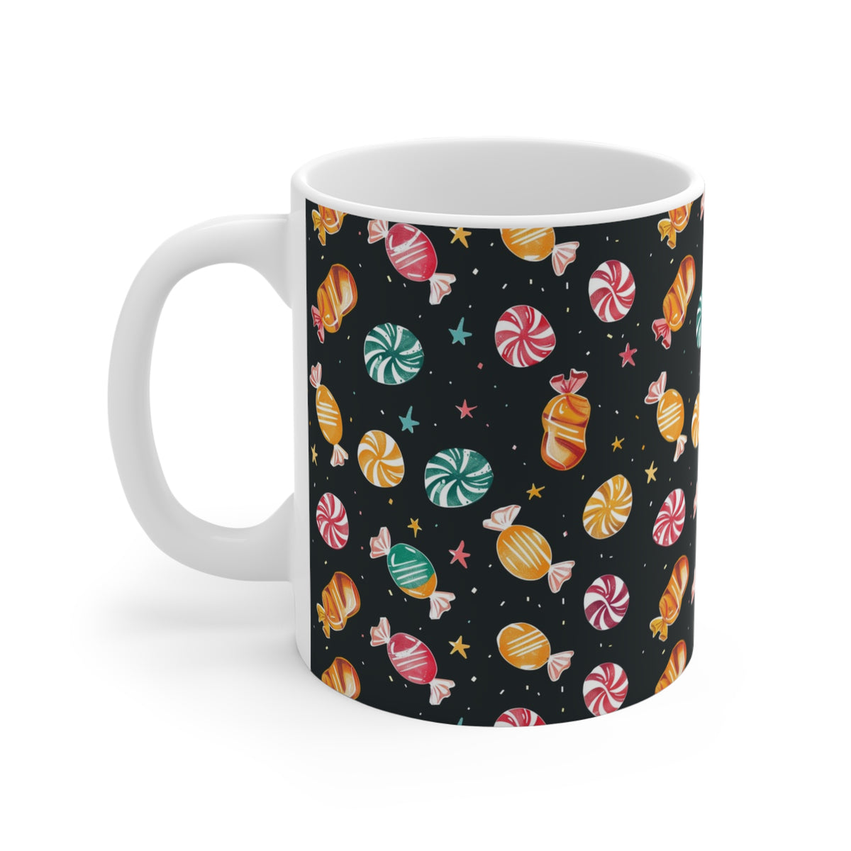 Colorful All-Over Candy Theme Coffee Mug Fun Ceramic Drinkware 441