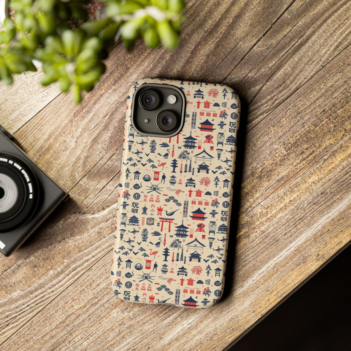 Japanese Pattern Phone Case – Elegant & Timeless Design for Your Phone 086