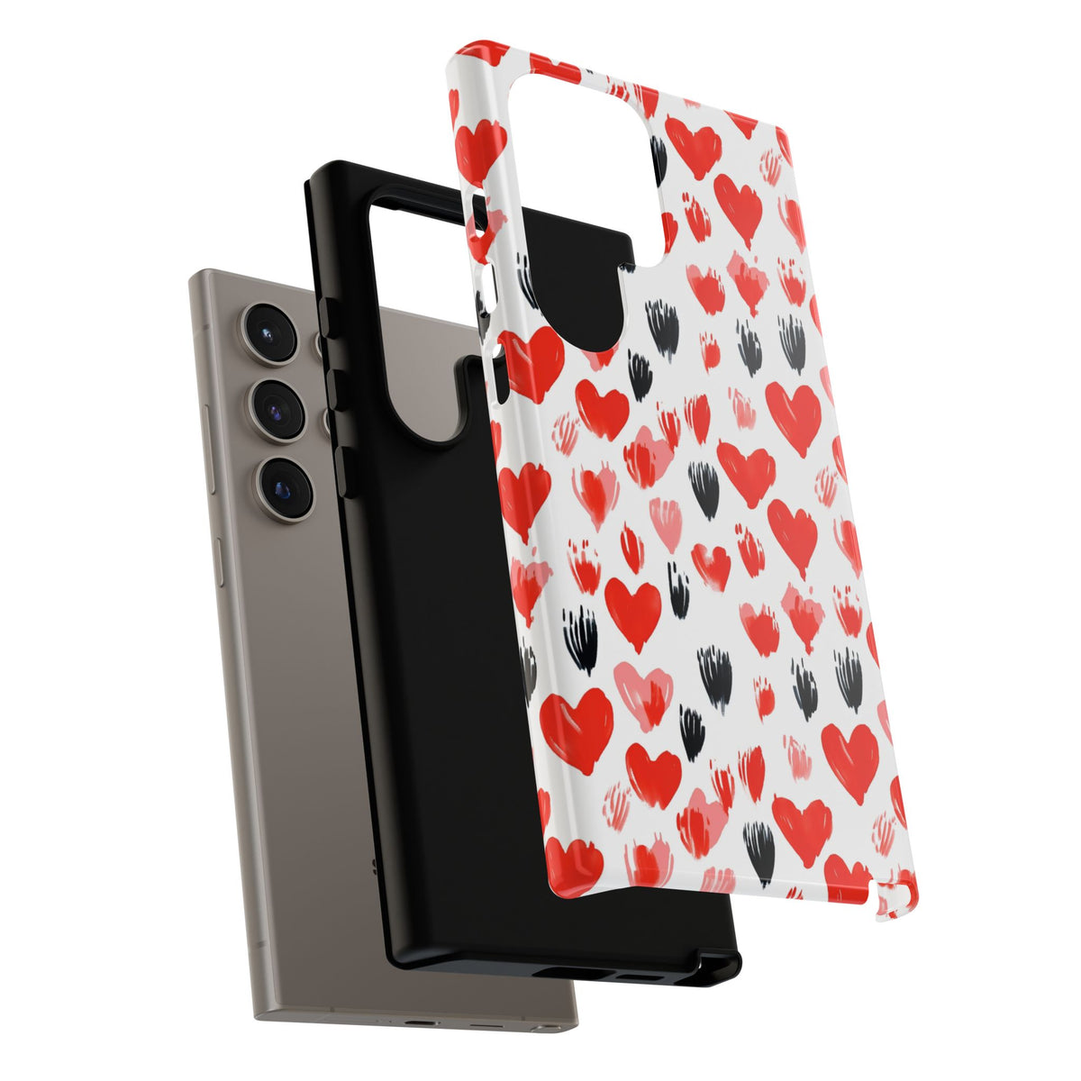 Heart Pattern Phone Case – Stylish & Loving Design for Your Device 366