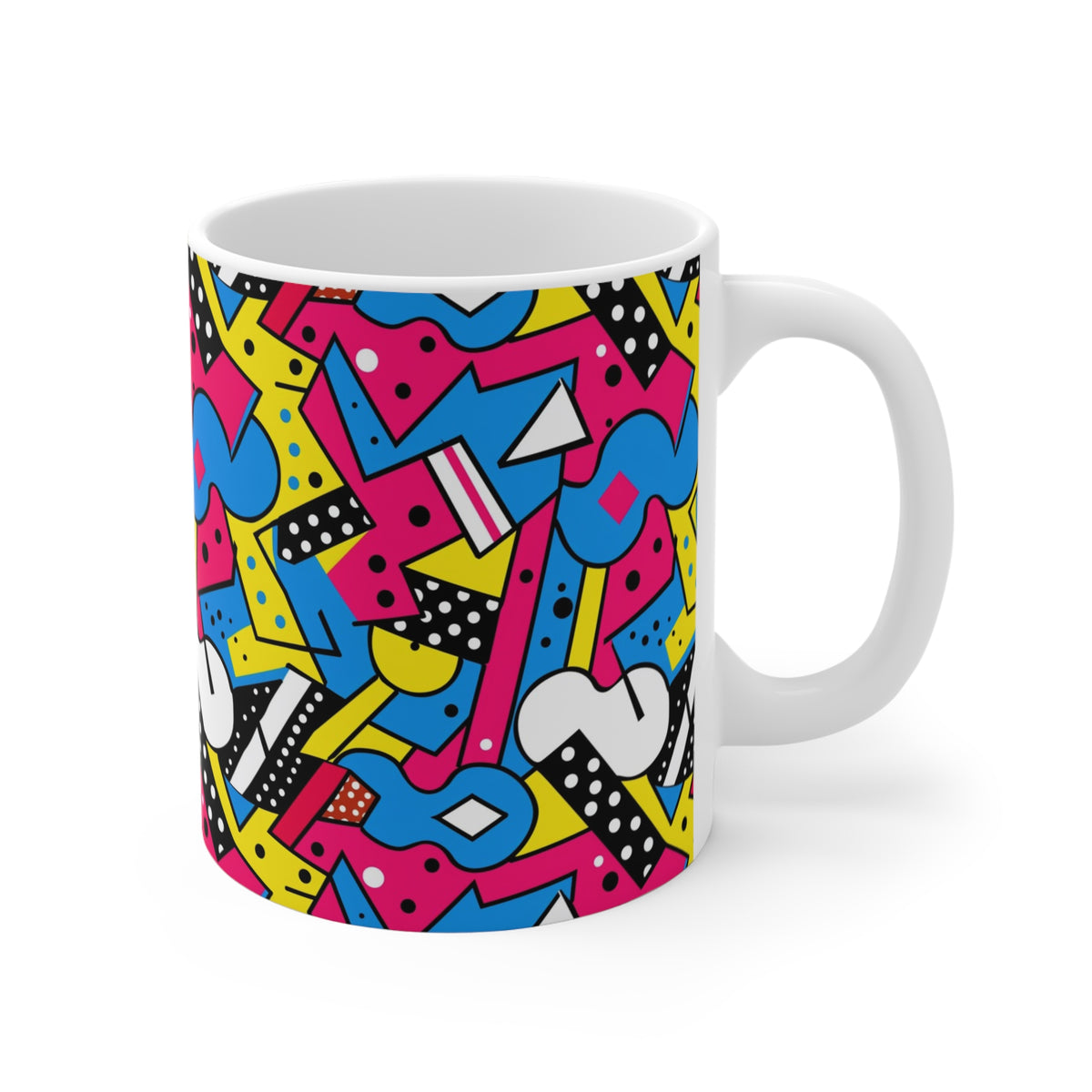 90s Retro Coffee Mug - Full Wrap Design 554