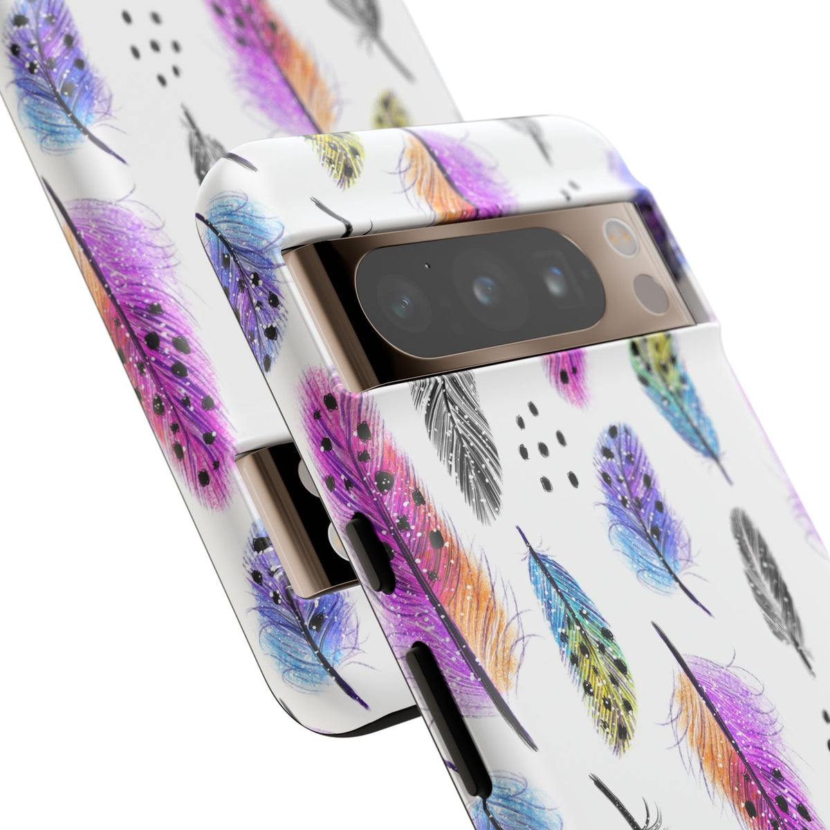 Feather Pattern Phone Case – Elegant & Durable Protection for Your Phone