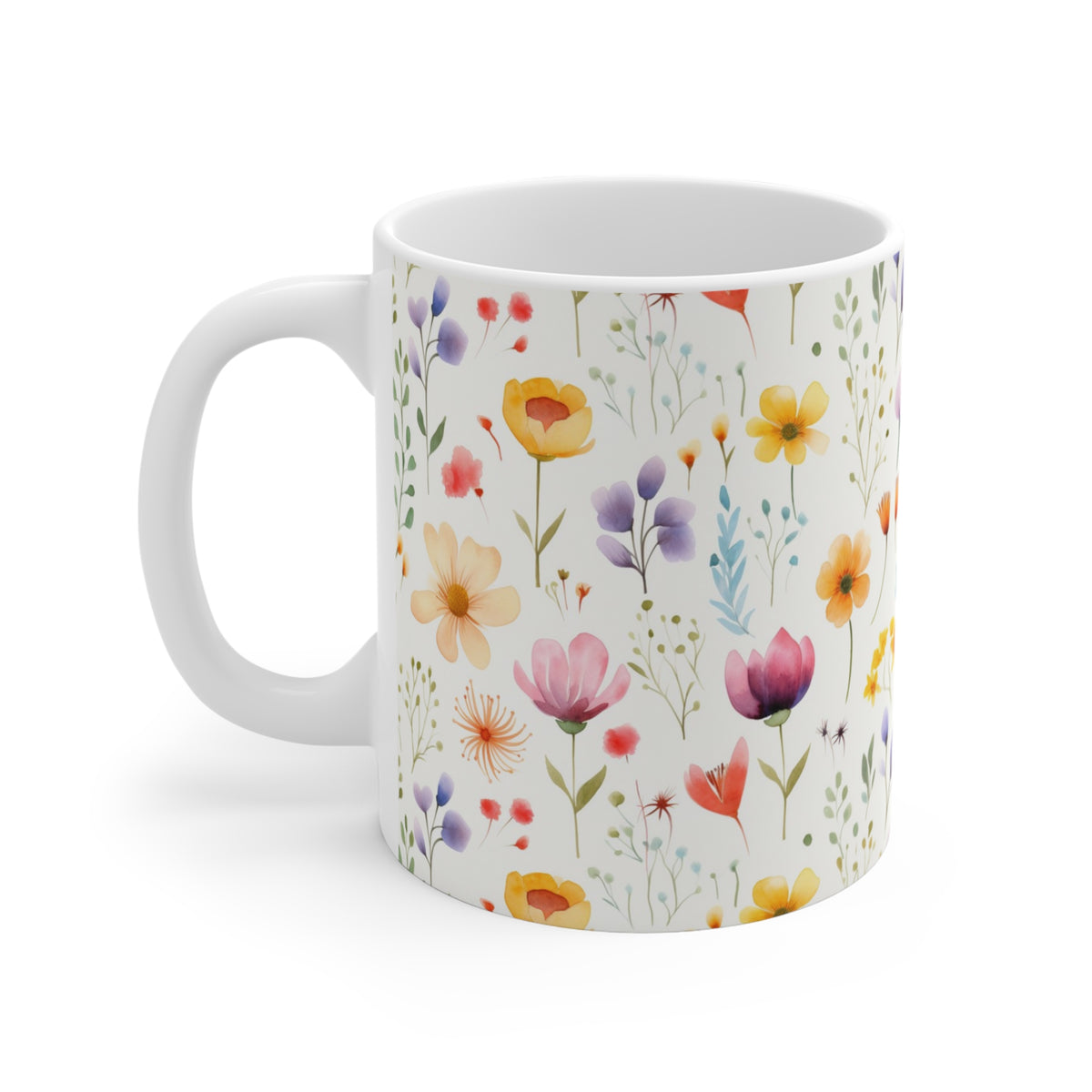 Various Watercolor Design All Over Coffee Mug – Unique Artistic Ceramic Coffee Cup 207