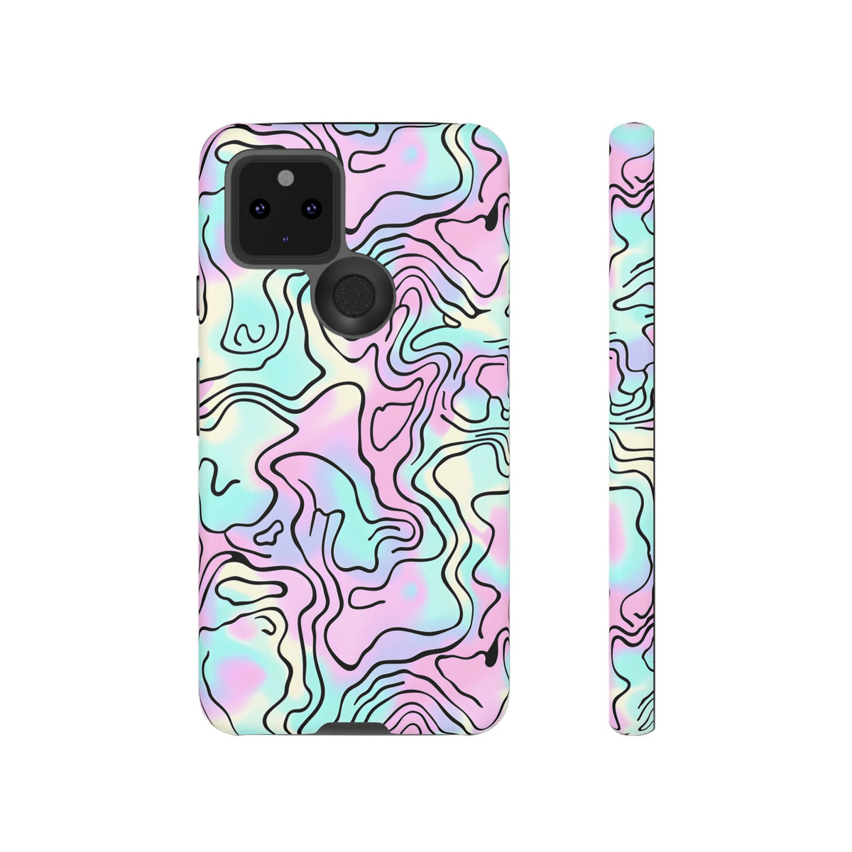 Abstract Pastel Waves and Wavy Lines Phone Case – Elegant and Modern Phone Cover