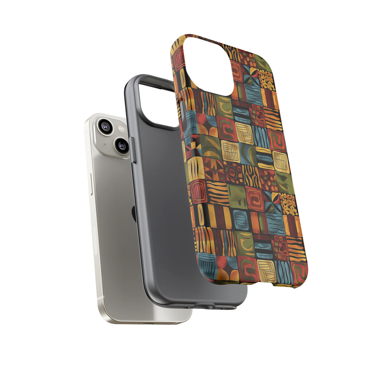 Stylish African Pattern Phone Case – Unique and Vibrant Protection 075