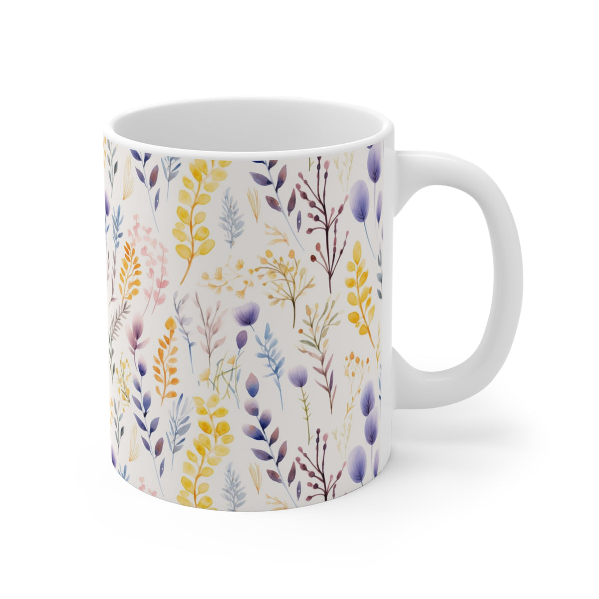 Various Watercolor Design All Over Coffee Mug – Unique Artistic Ceramic Coffee Cup 497