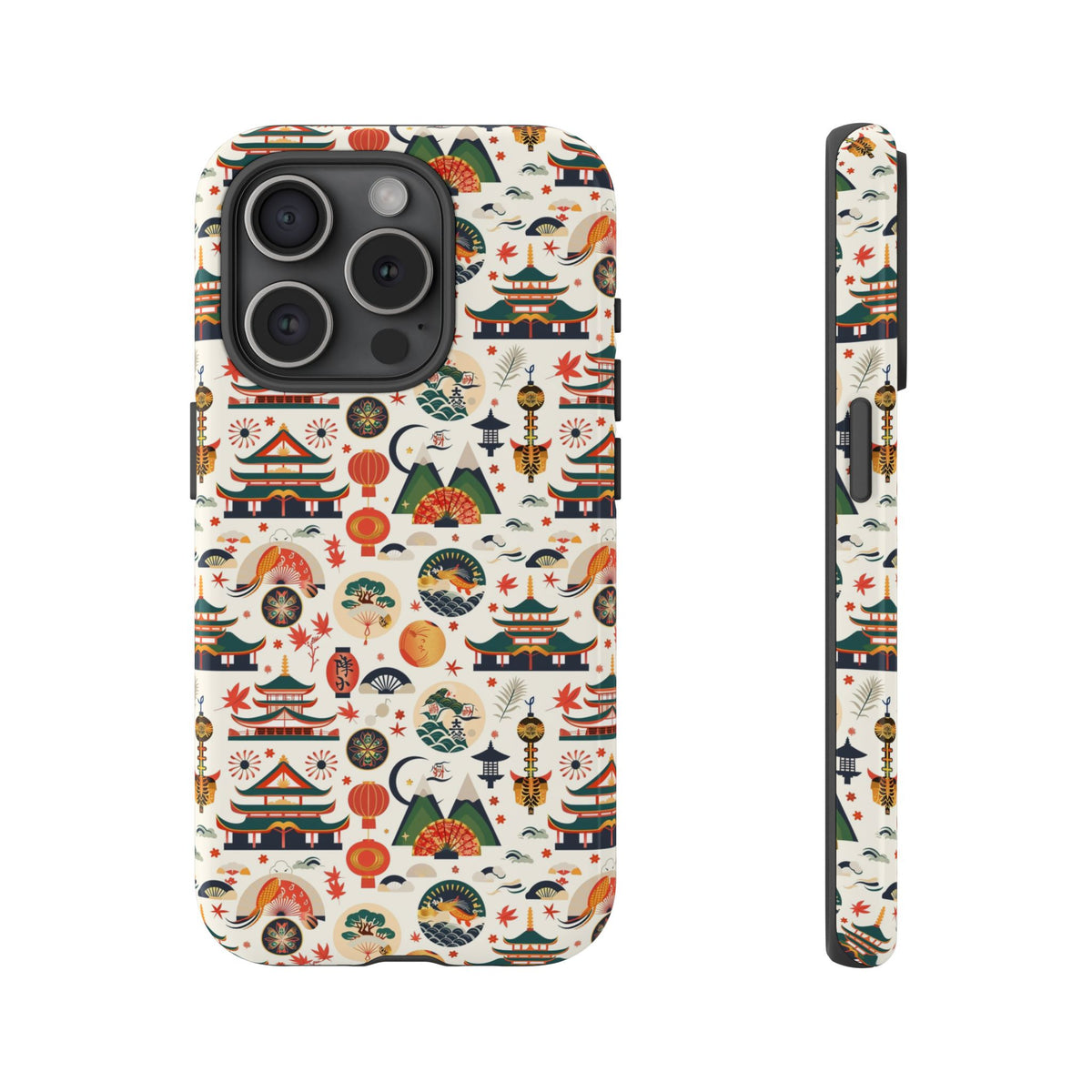 Japanese Pattern Phone Case – Elegant & Timeless Design for Your Phone 068