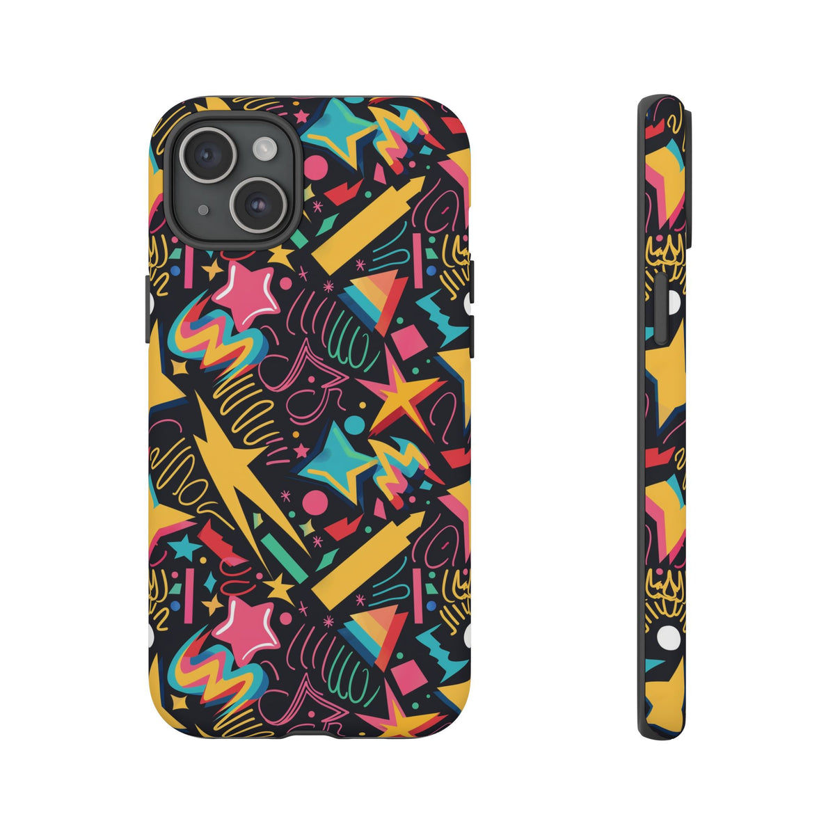 90s Themed Seamless Pattern Phone Case – Embrace Retro Style and Protection 232