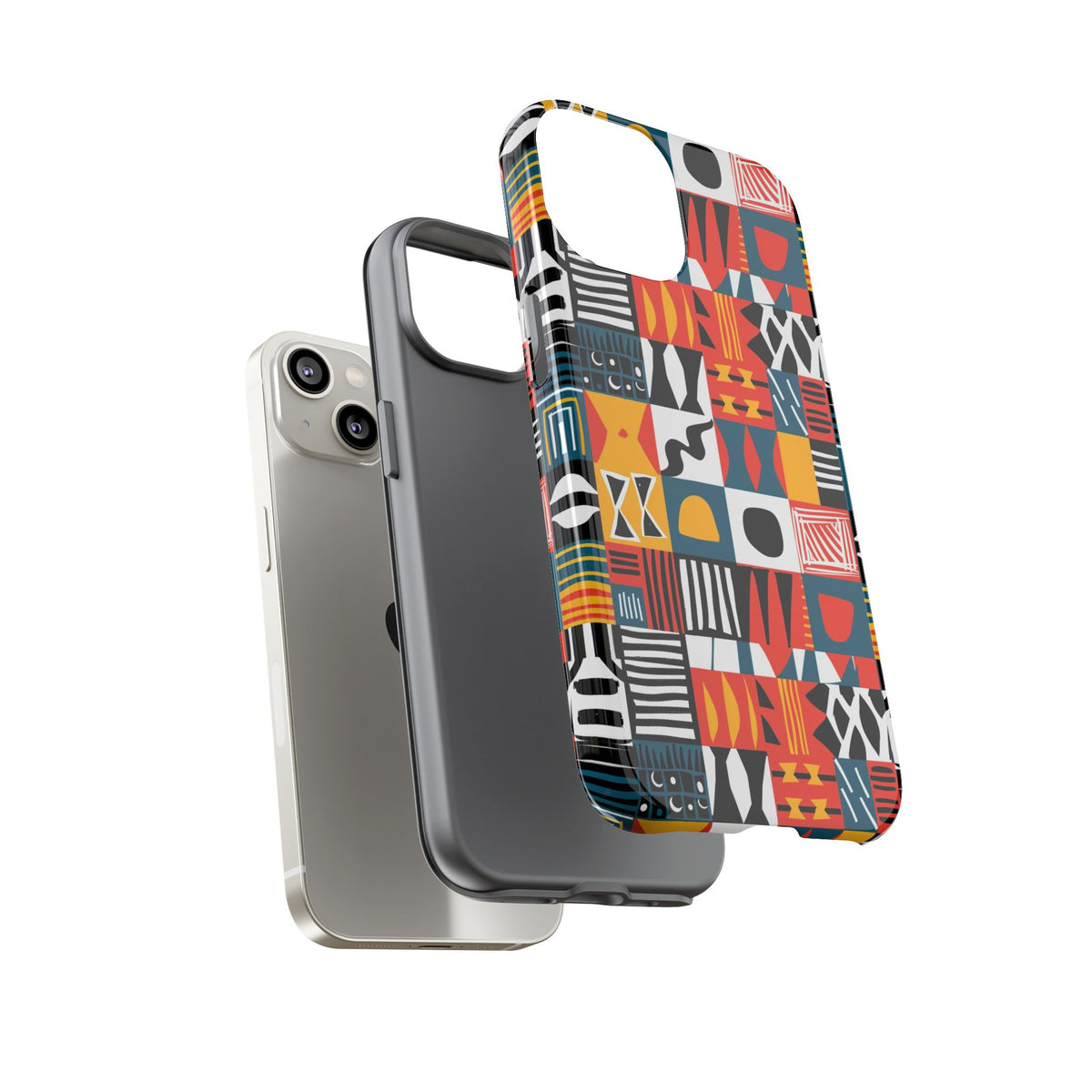 Stylish African Pattern Phone Case – Unique and Vibrant Protection 076