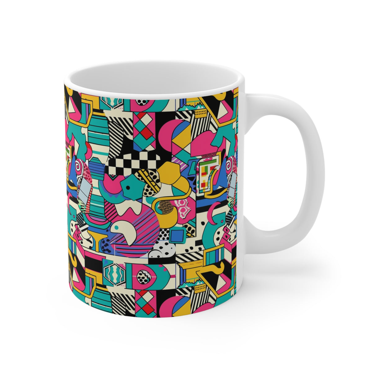 90s Retro Coffee Mug - Full Wrap Design 512