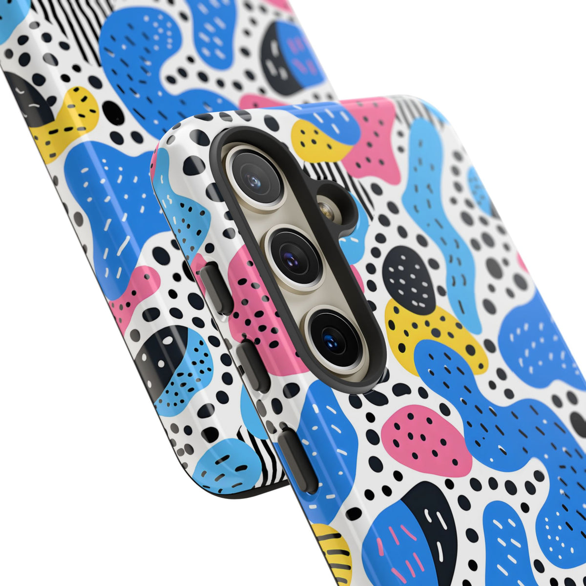 Abstract Baby Blue Memphis Design Phone Case – Sleek and Contemporary Artistry 2