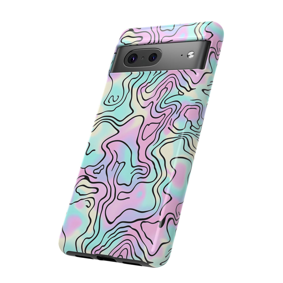 Abstract Pastel Waves and Wavy Lines Phone Case – Elegant and Modern Phone Cover