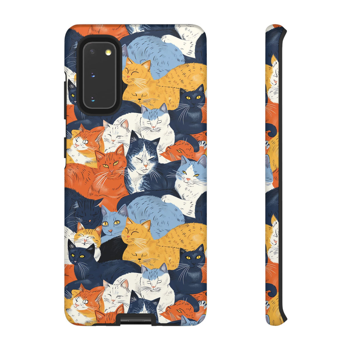 Seamless Cat Pattern Design Phone Case – Playful and Stylish Cat-Themed Phone Cover