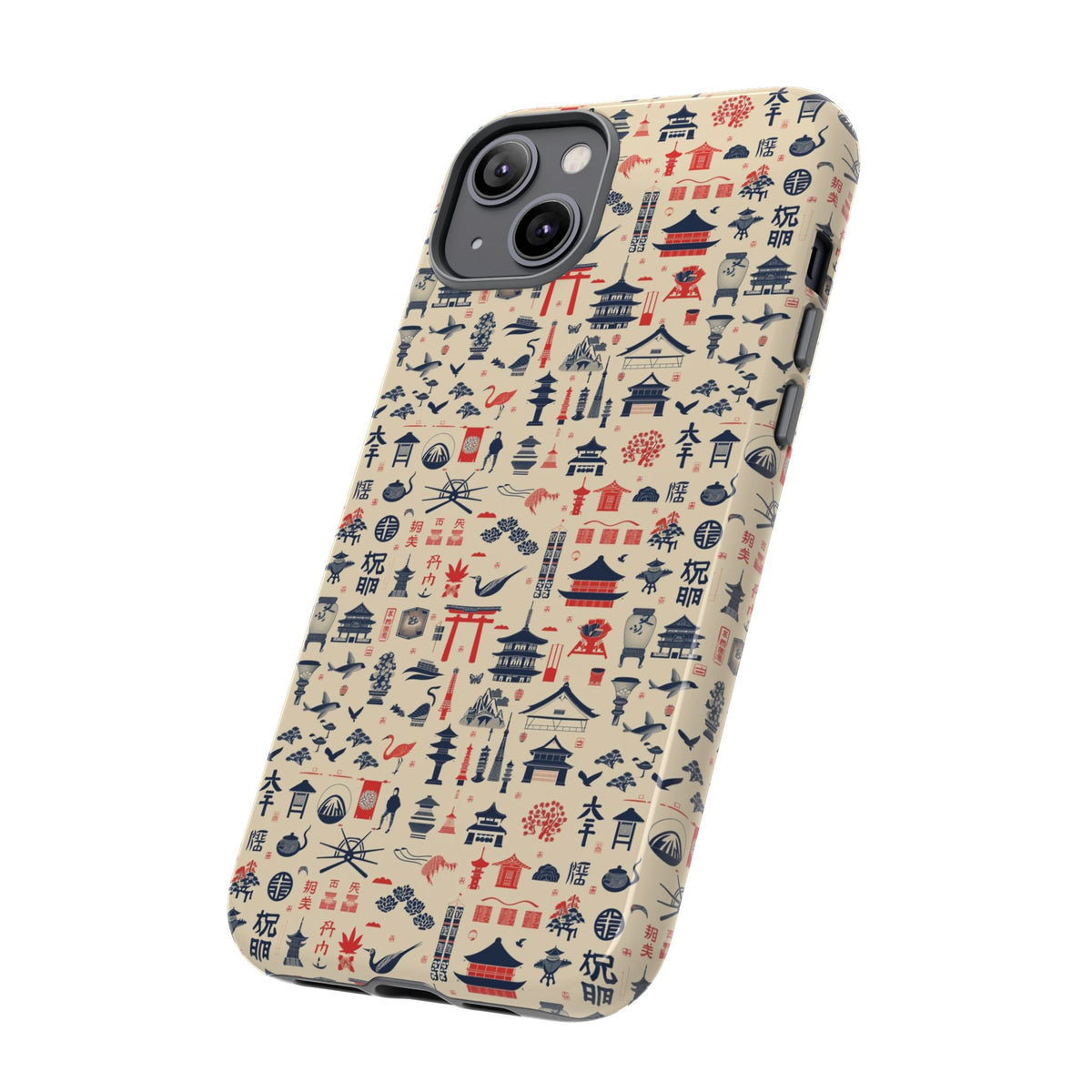 Japanese Pattern Phone Case – Elegant & Timeless Design for Your Phone 086