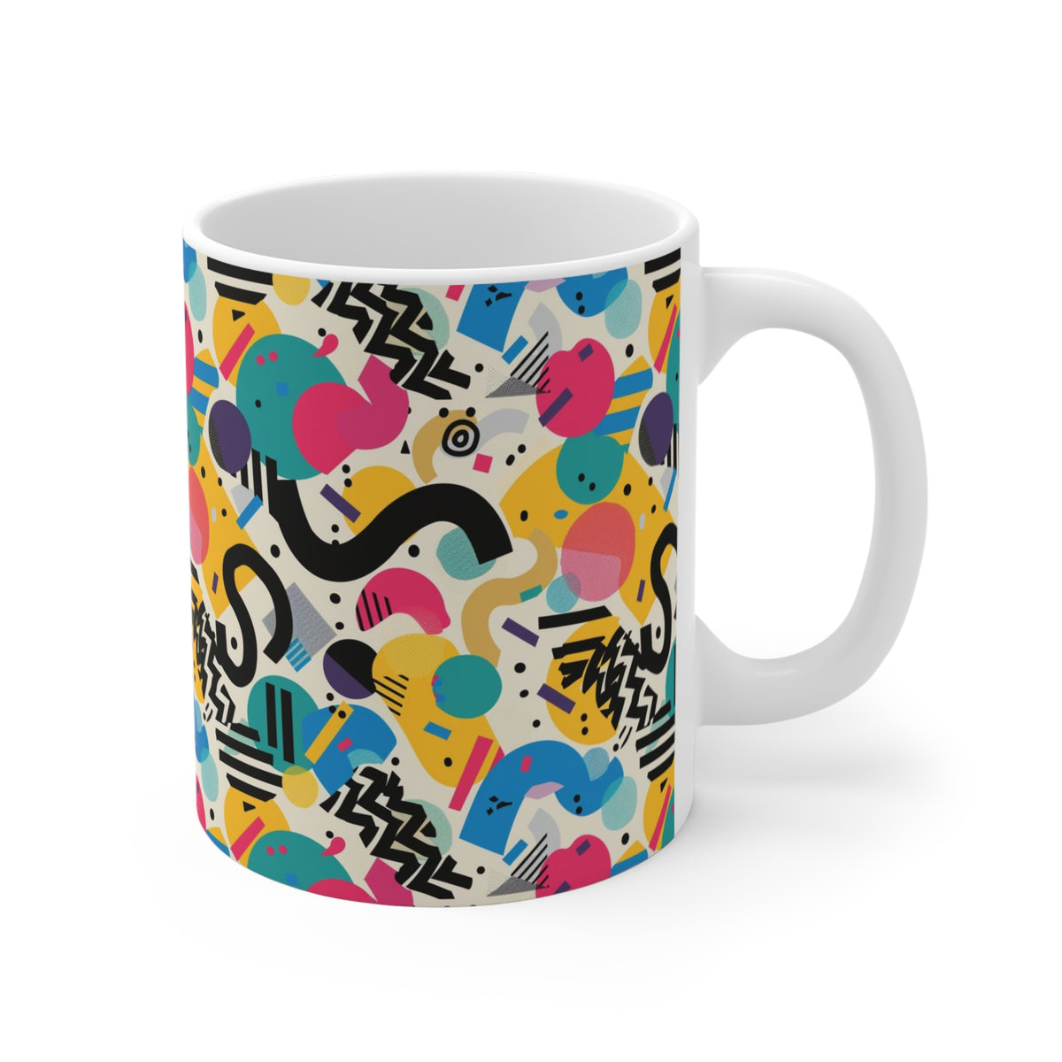 90s Retro Coffee Mug - Full Wrap Design 563