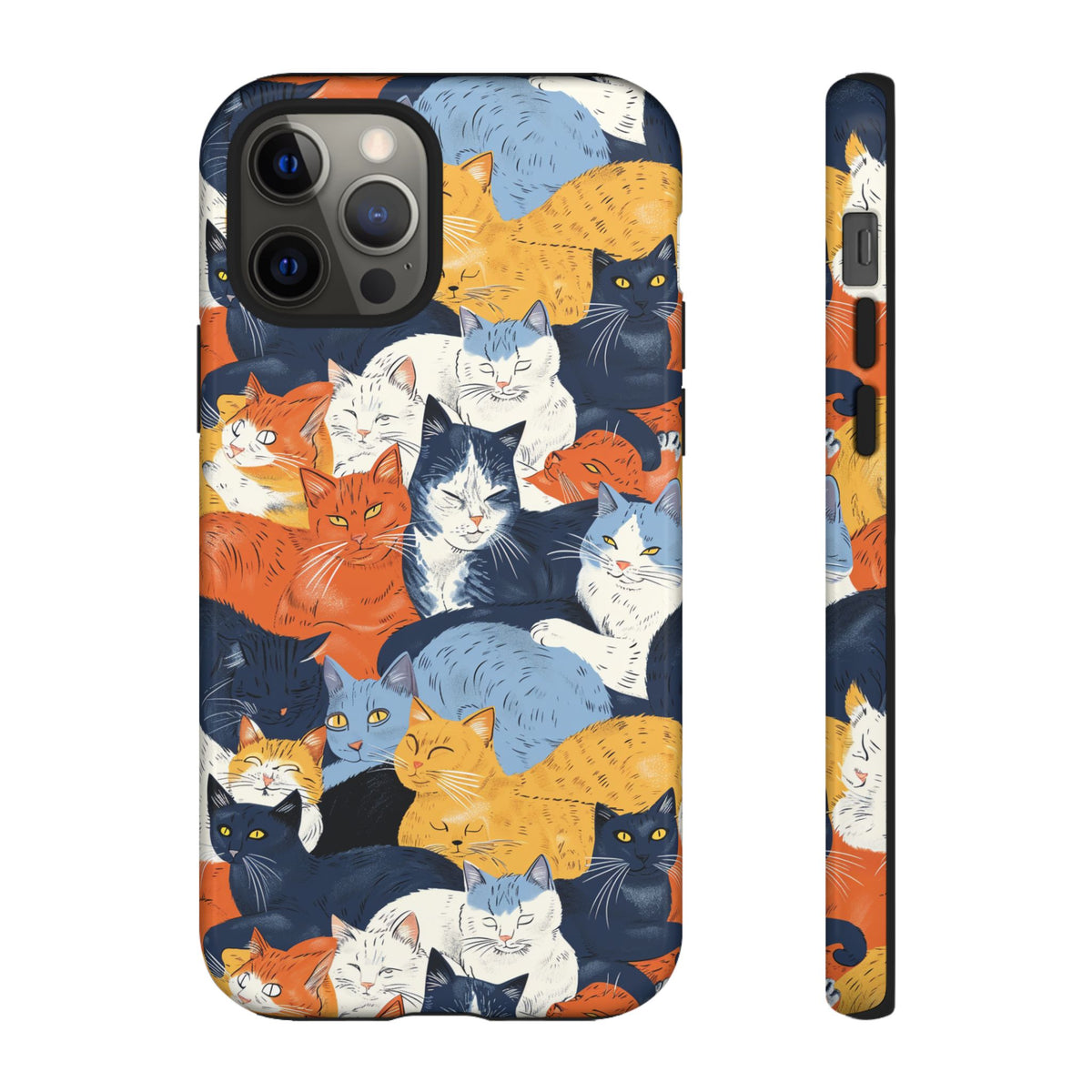 Seamless Cat Pattern Design Phone Case – Playful and Stylish Cat-Themed Phone Cover