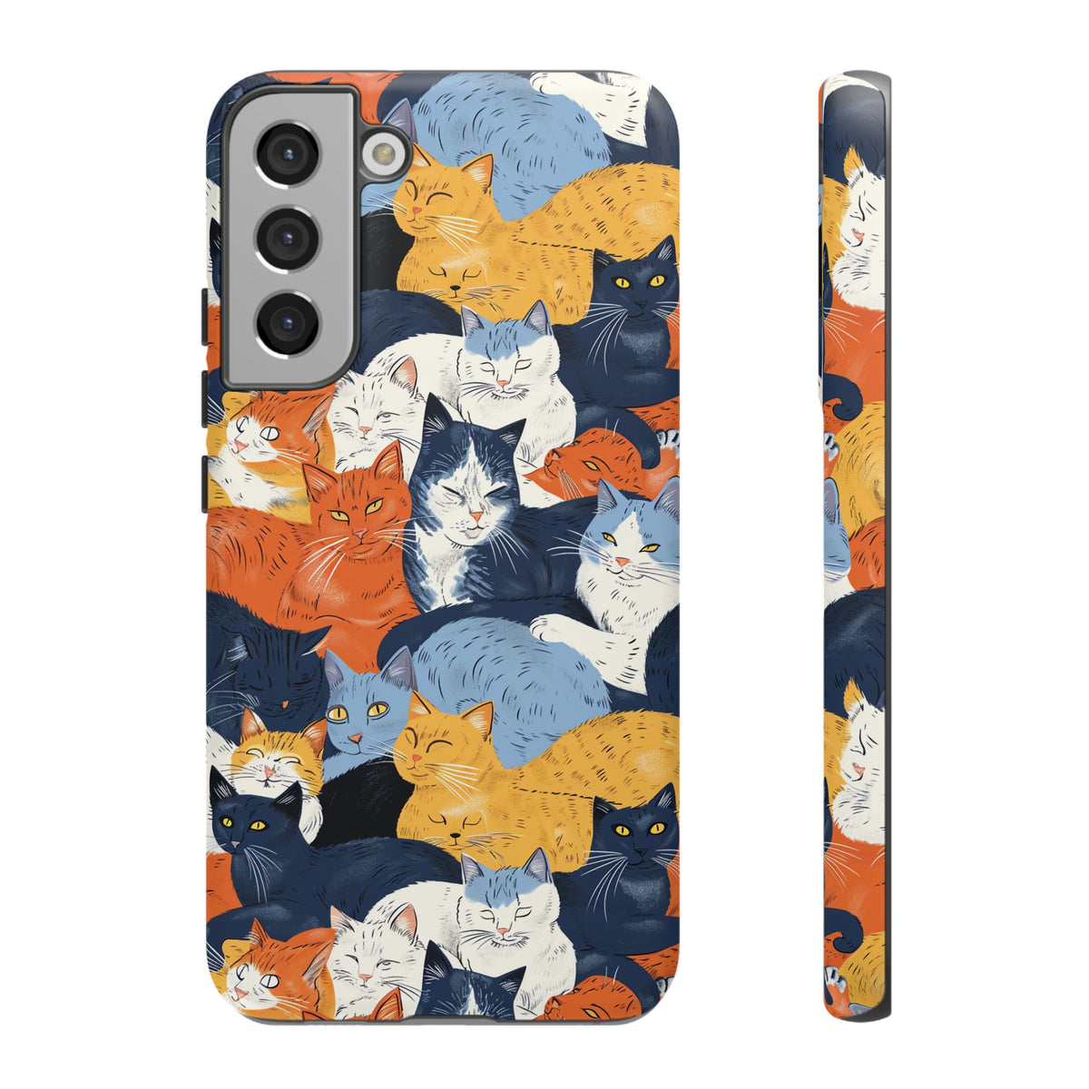 Seamless Cat Pattern Design Phone Case – Playful and Stylish Cat-Themed Phone Cover