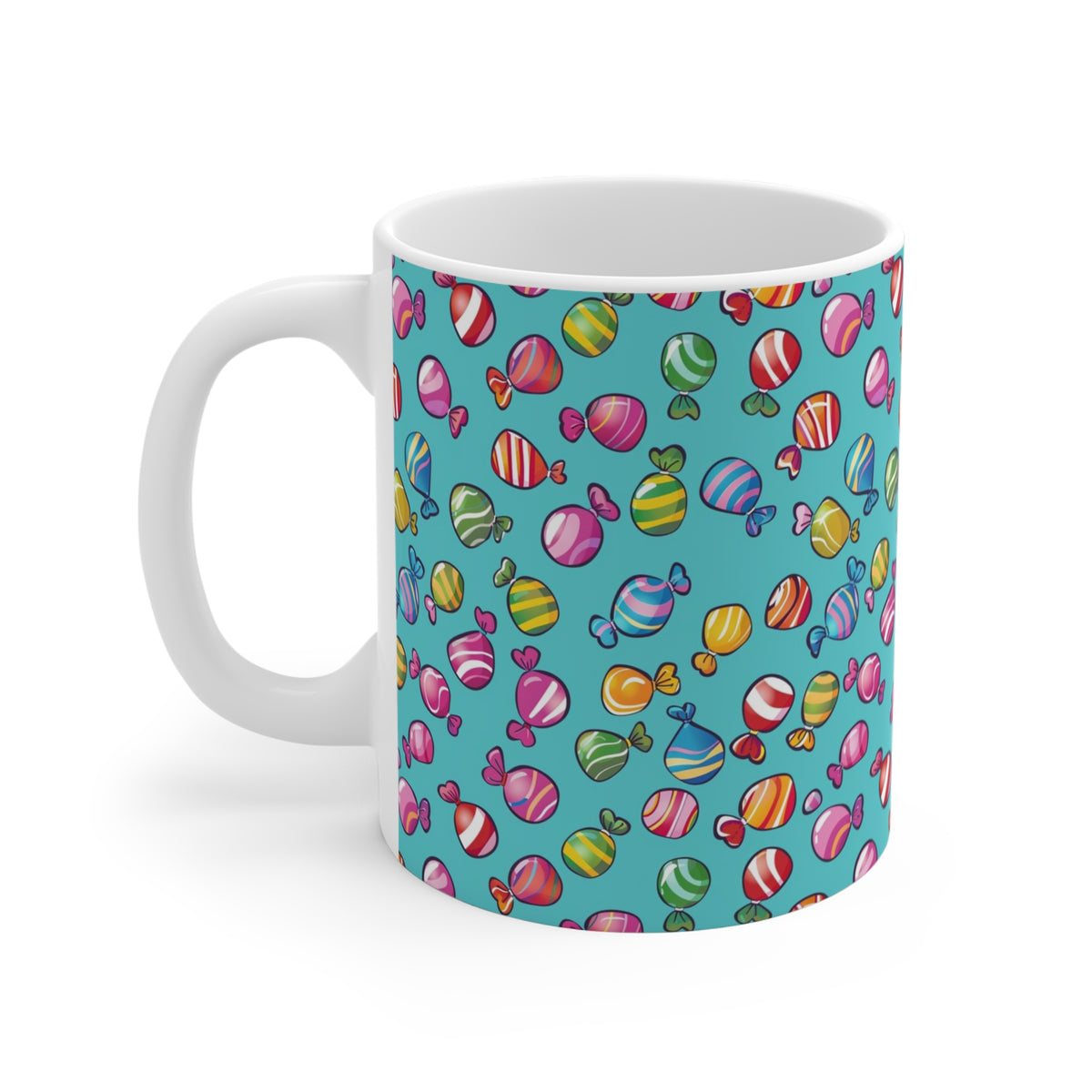 Colorful All-Over Candy Theme Coffee Mug Fun Ceramic Drinkware 007