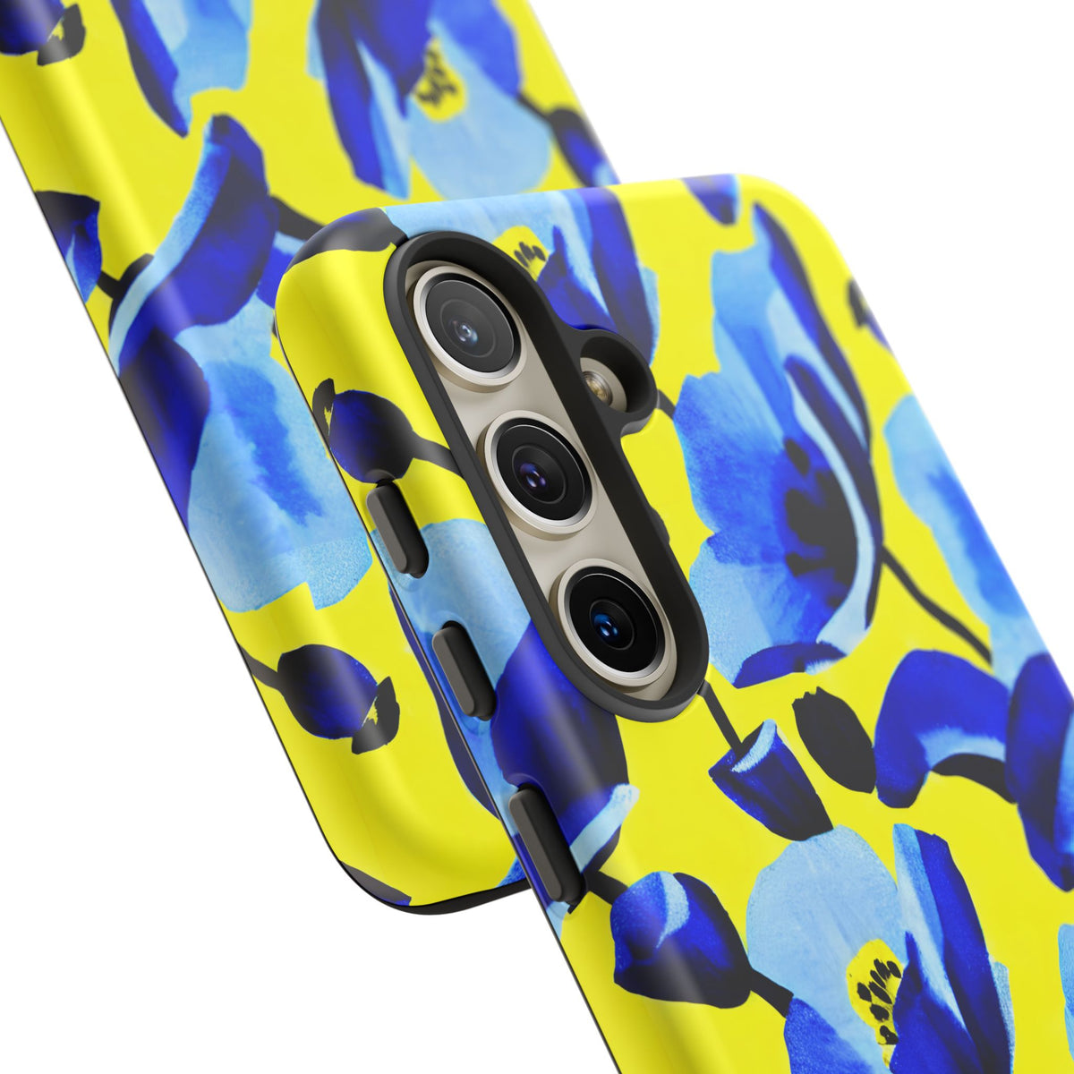 Vibrant Blue Floral Phone Case – A Perfect Fusion of Style and Protection