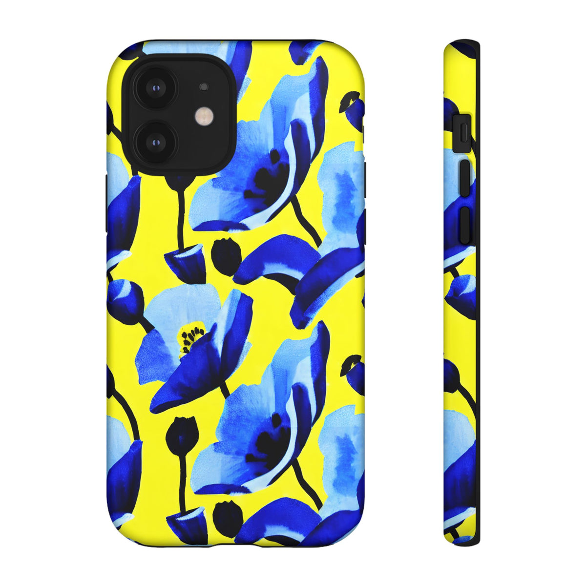 Vibrant Blue Floral Phone Case – A Perfect Fusion of Style and Protection