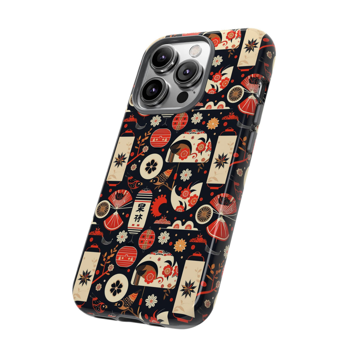 Japanese Pattern Phone Case – Elegant & Timeless Design for Your Phone 069