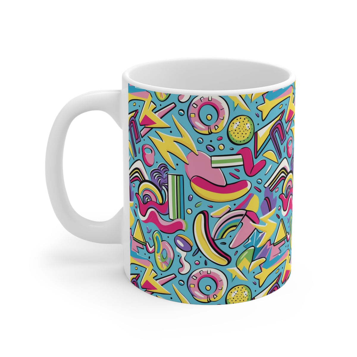 90s Retro Coffee Mug - Full Wrap Design 491