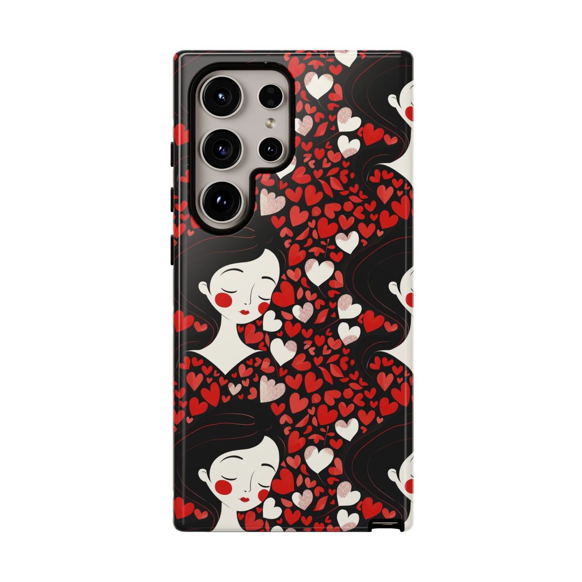 Heart Pattern Phone Case – Stylish & Loving Design for Your Device 232