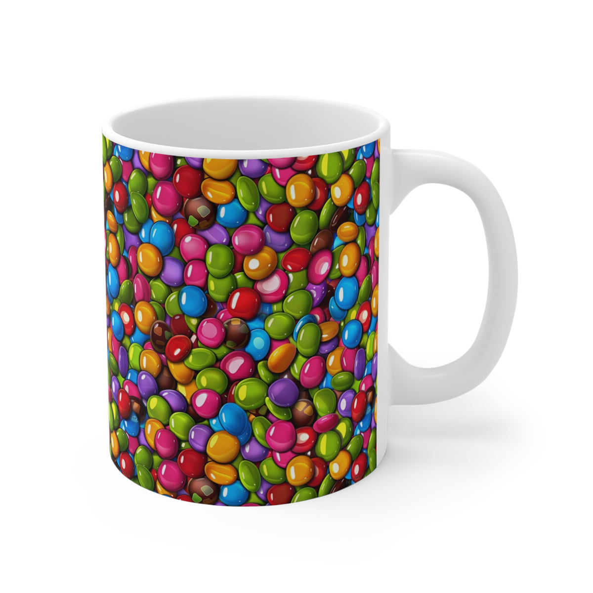 Colorful All-Over Candy Theme Coffee Mug Fun Ceramic Drinkware 359