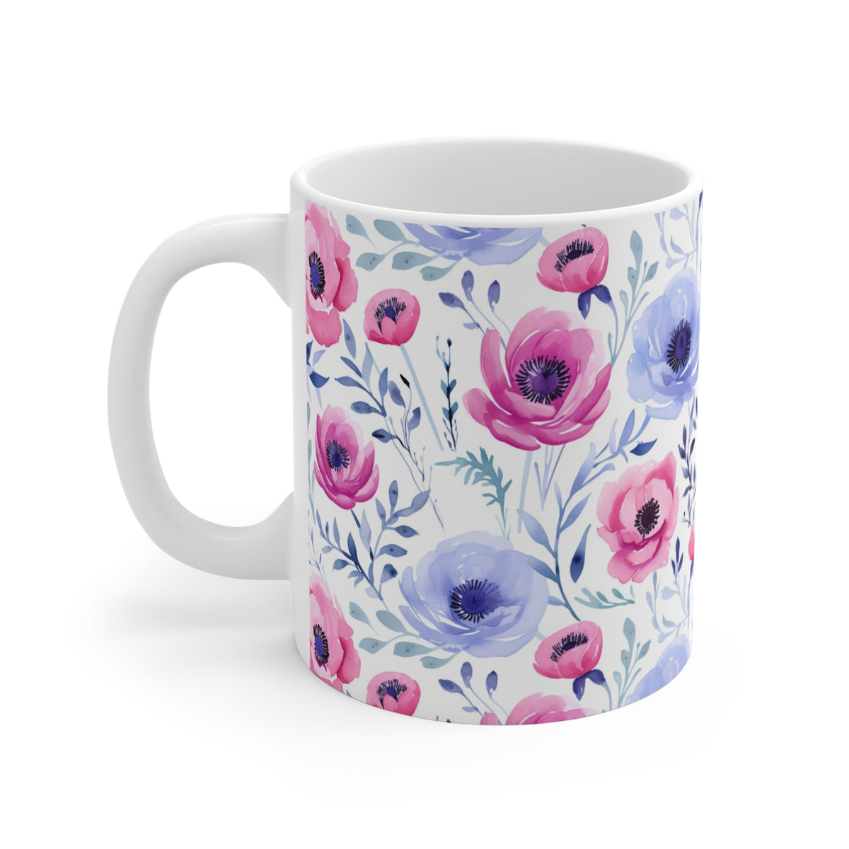 Various Watercolor Design All Over Coffee Mug – Unique Artistic Ceramic Coffee Cup 195