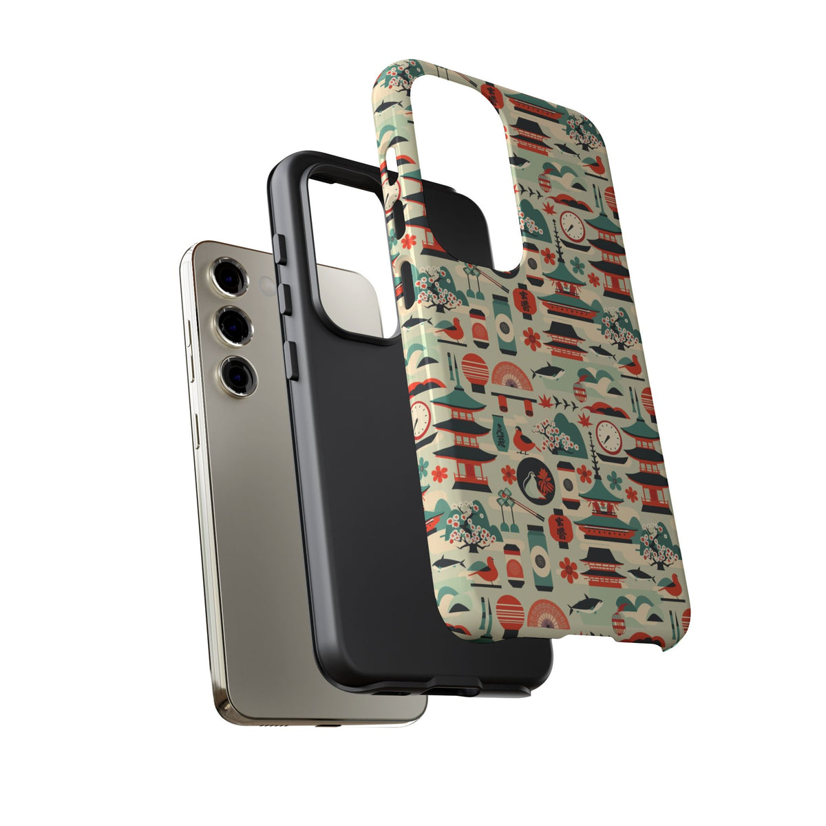 Japanese Pattern Phone Case – Elegant & Timeless Design for Your Phone 105