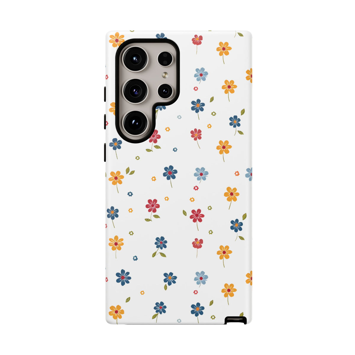 Wild Flowers Garden Stitch Phone Case – Nature-Inspired Floral Design