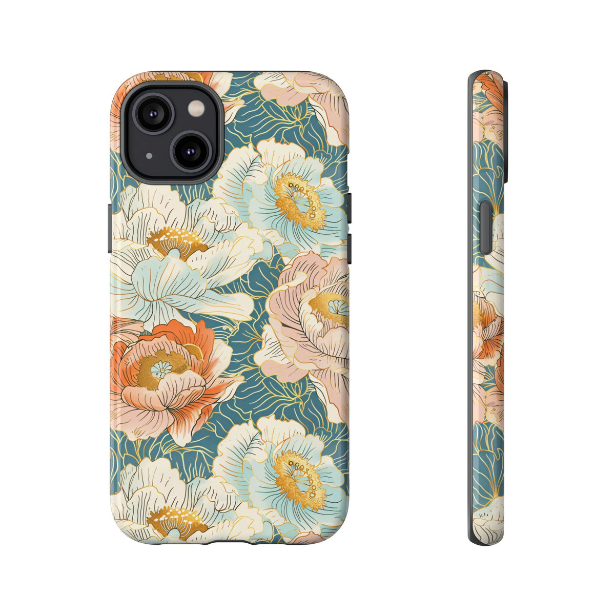 Japanese Blossom Asian Floral Design Phone Case – Elegant Floral Phone Cover 3