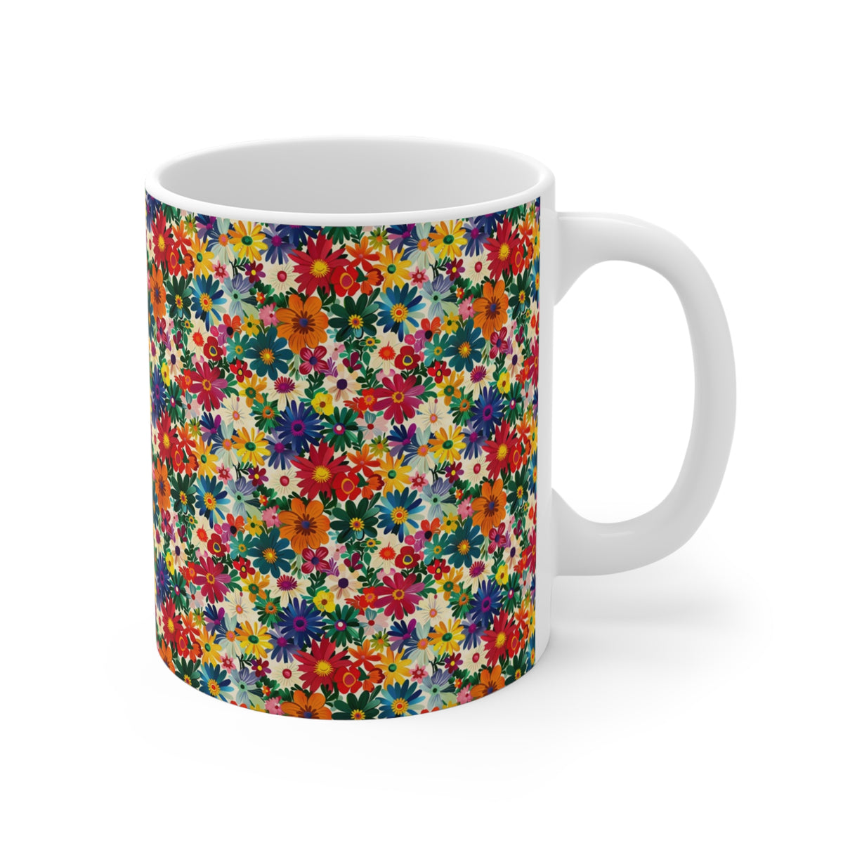 Frida Kahlo's Flower Design Coffee Cup