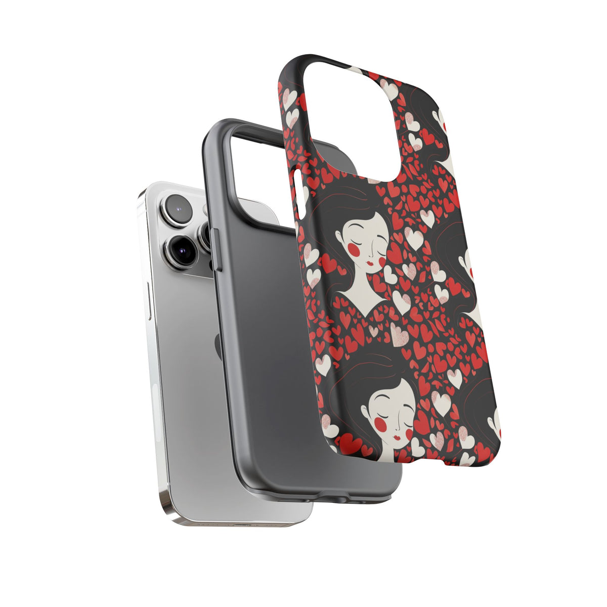 Heart Pattern Phone Case – Stylish & Loving Design for Your Device 232