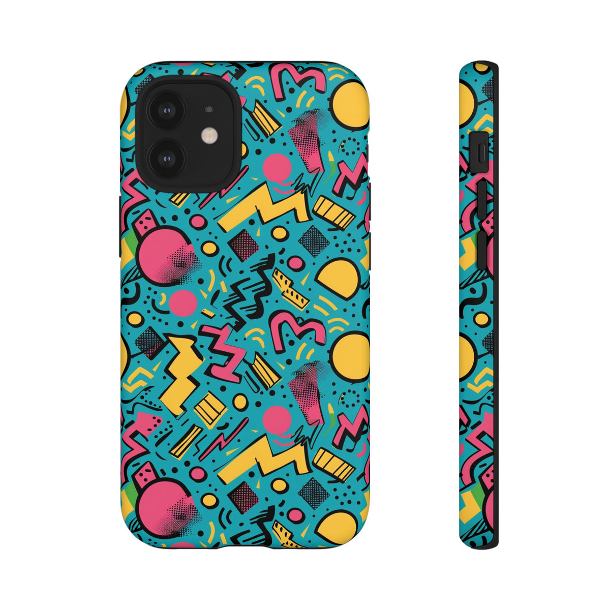 90s Themed Seamless Pattern Phone Case – Embrace Retro Style and Protection 253