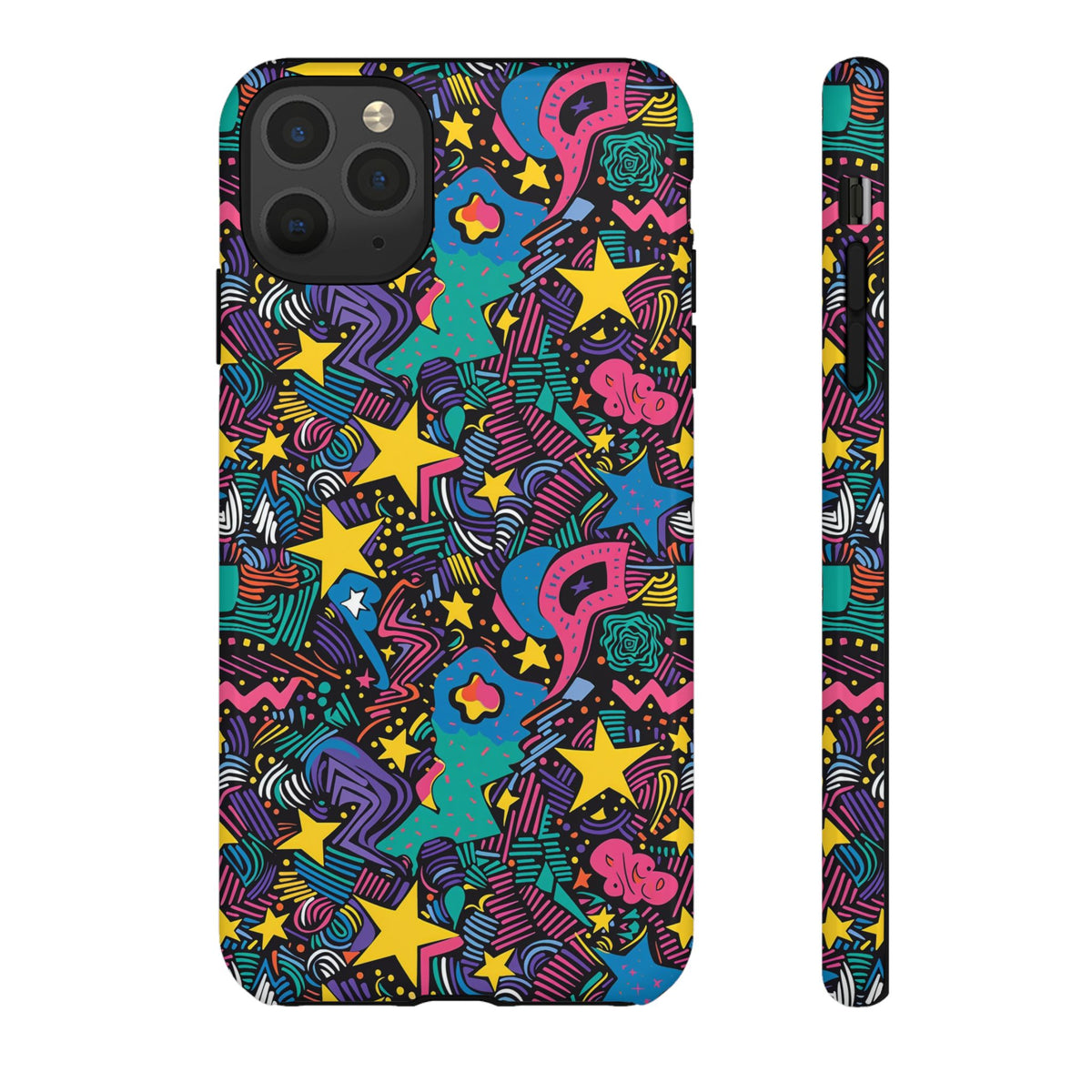 90s Themed Seamless Pattern Phone Case – Embrace Retro Style and Protection 227