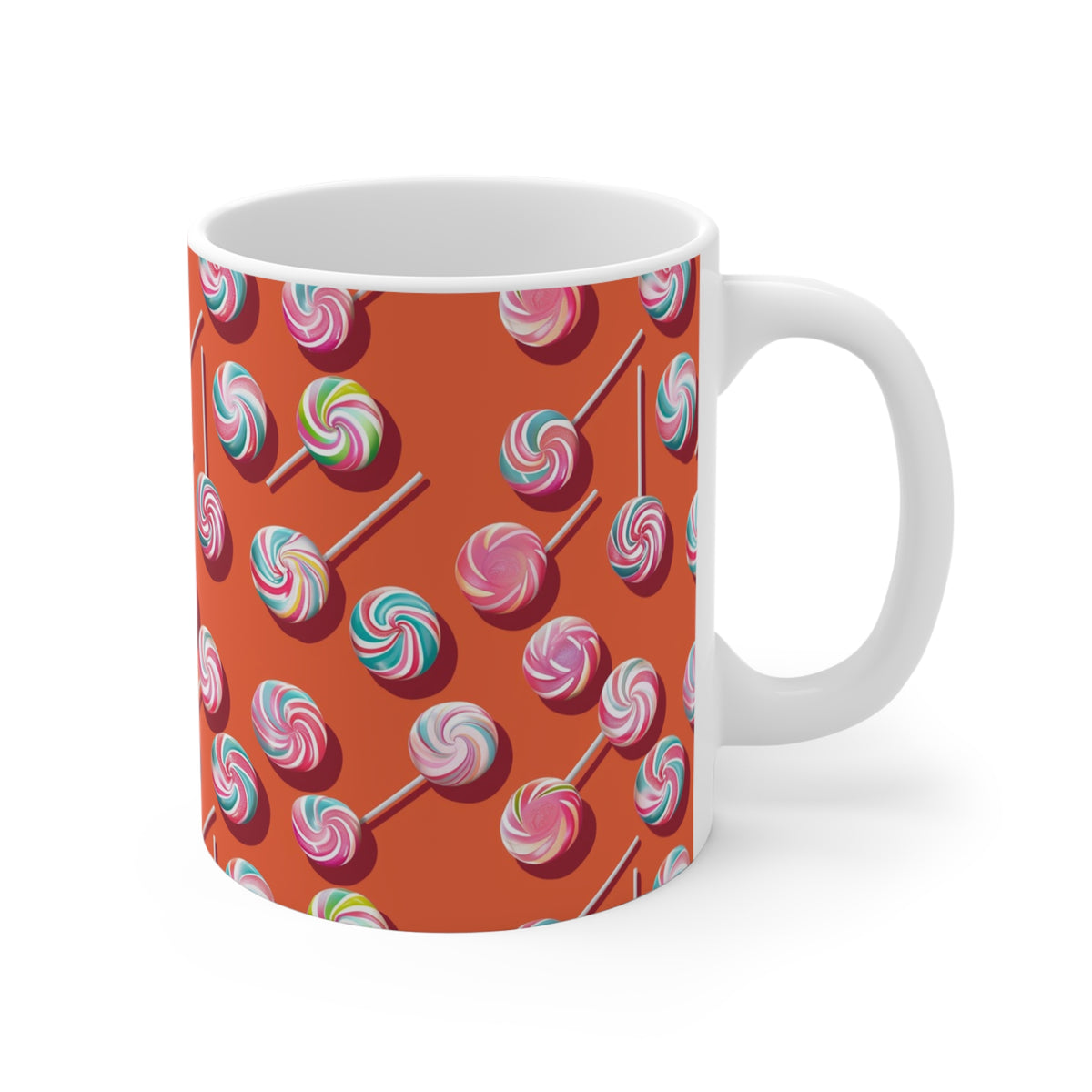 Colorful All-Over Candy Theme Coffee Mug Fun Ceramic Drinkware 323