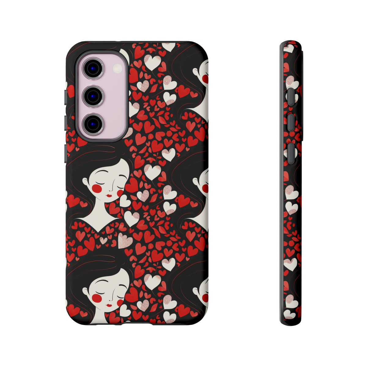 Heart Pattern Phone Case – Stylish & Loving Design for Your Device 232