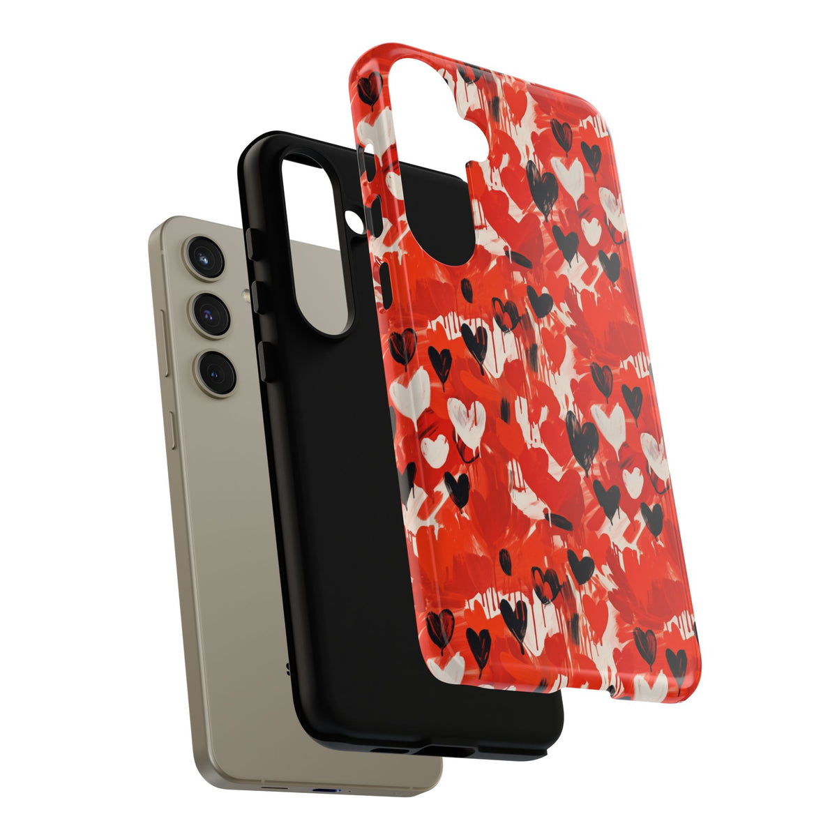 Heart Pattern Phone Case – Stylish & Loving Design for Your Device 355