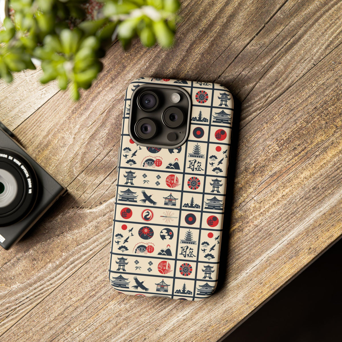 Japanese Pattern Phone Case – Elegant & Timeless Design for Your Phone 099