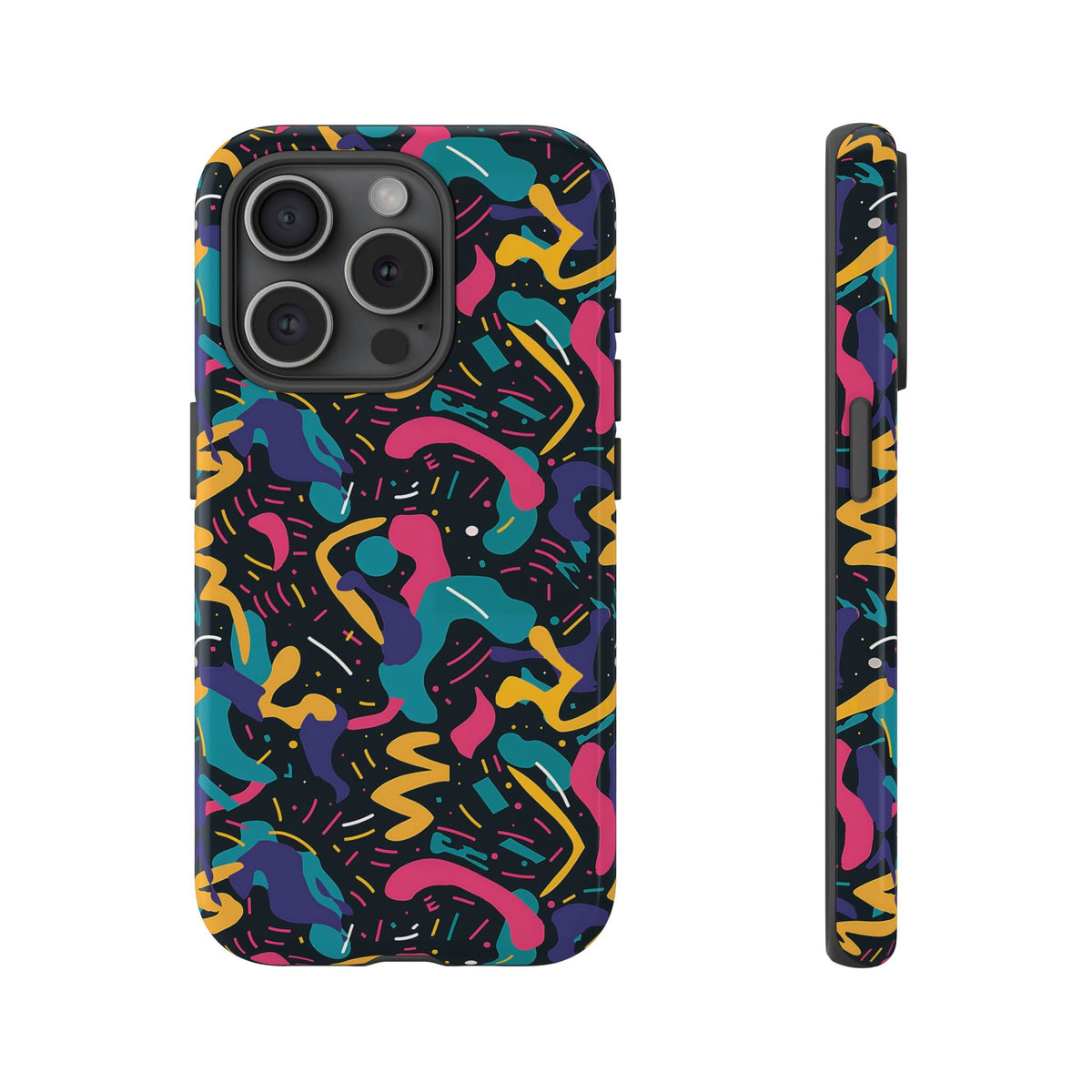 90s Themed Seamless Pattern Phone Case – Embrace Retro Style and Protection 235