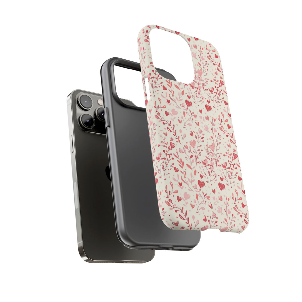 Heart Pattern Phone Case – Stylish & Loving Design for Your Device 823