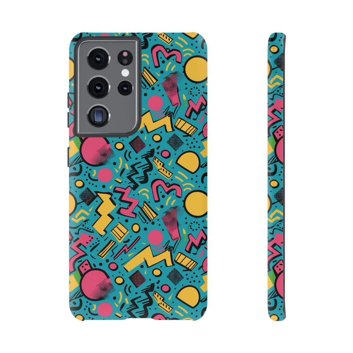 90s Themed Seamless Pattern Phone Case – Embrace Retro Style and Protection 253