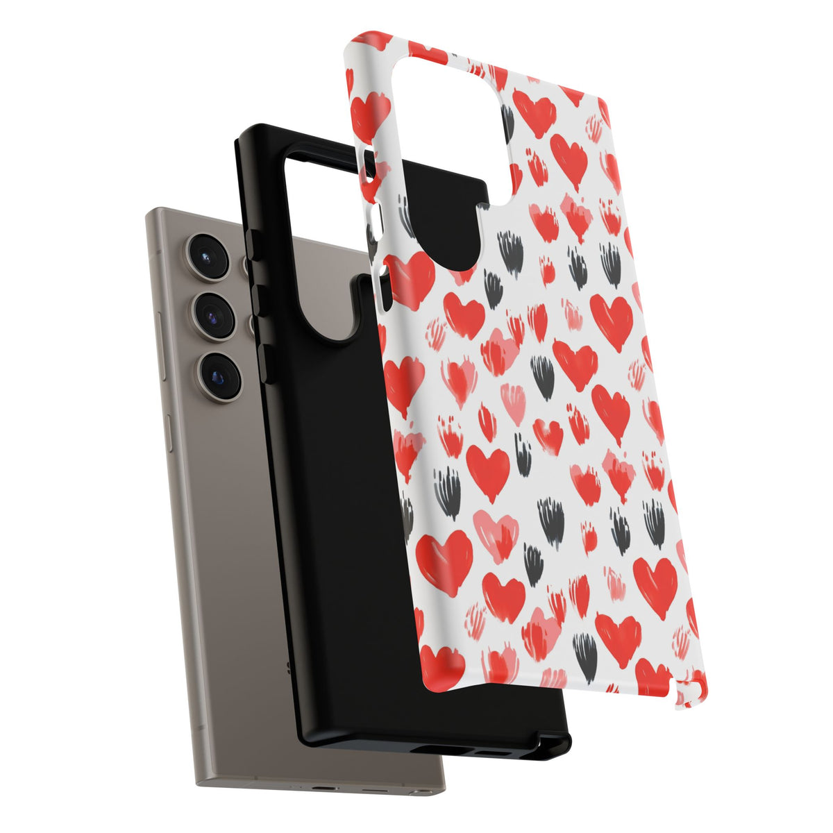 Heart Pattern Phone Case – Stylish & Loving Design for Your Device 366