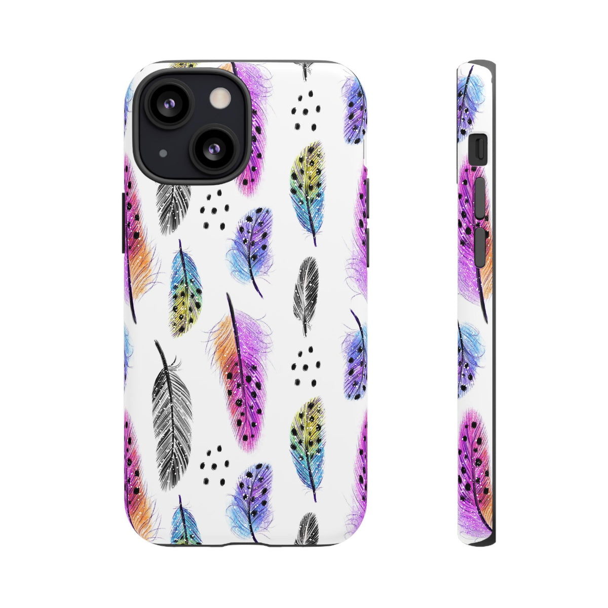 Feather Pattern Phone Case – Elegant & Durable Protection for Your Phone