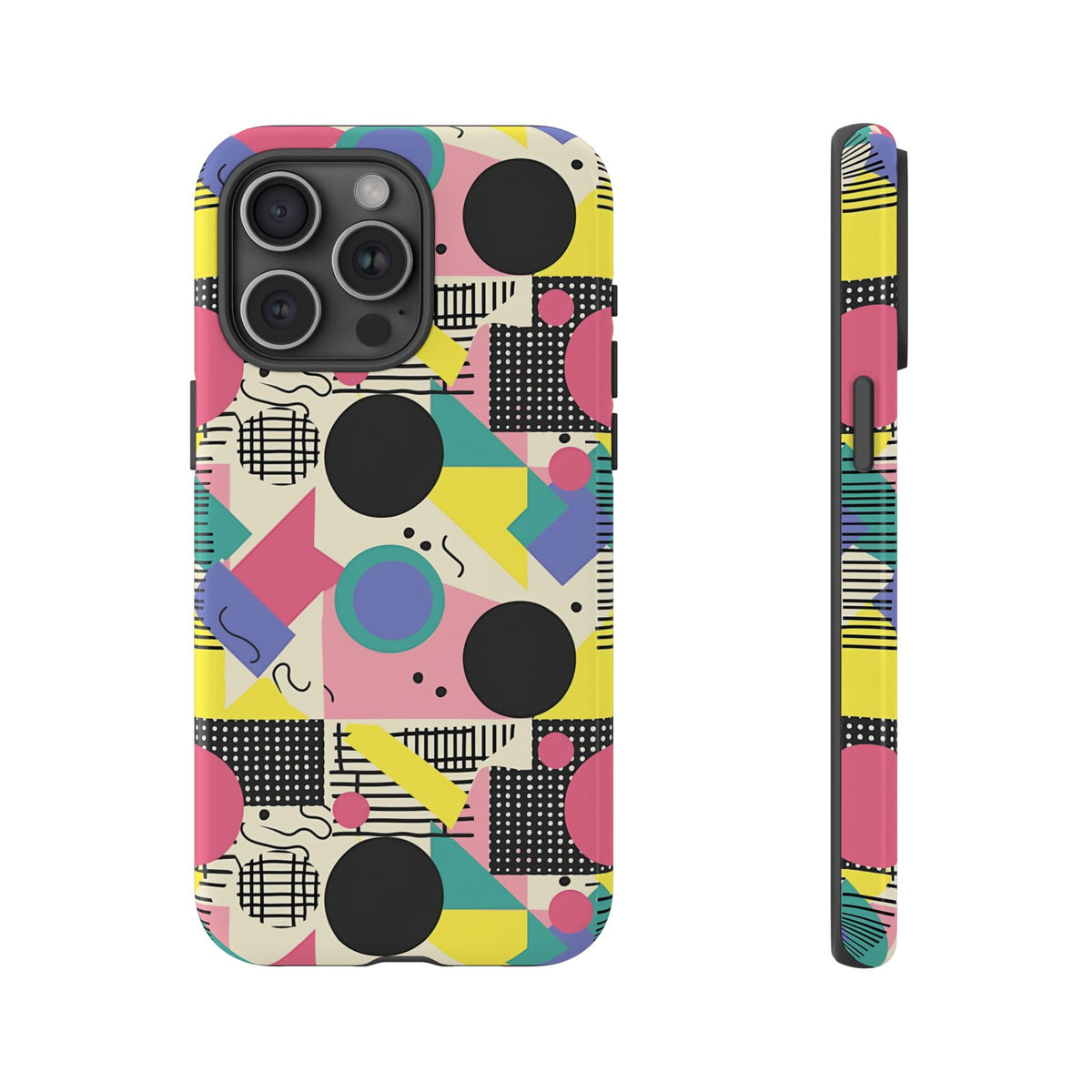 90s Themed Seamless Pattern Phone Case – Embrace Retro Style and Protection 228