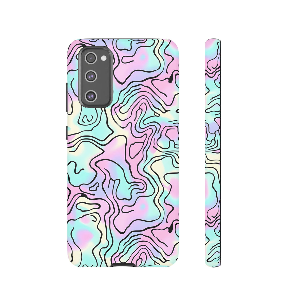 Abstract Pastel Waves and Wavy Lines Phone Case – Elegant and Modern Phone Cover