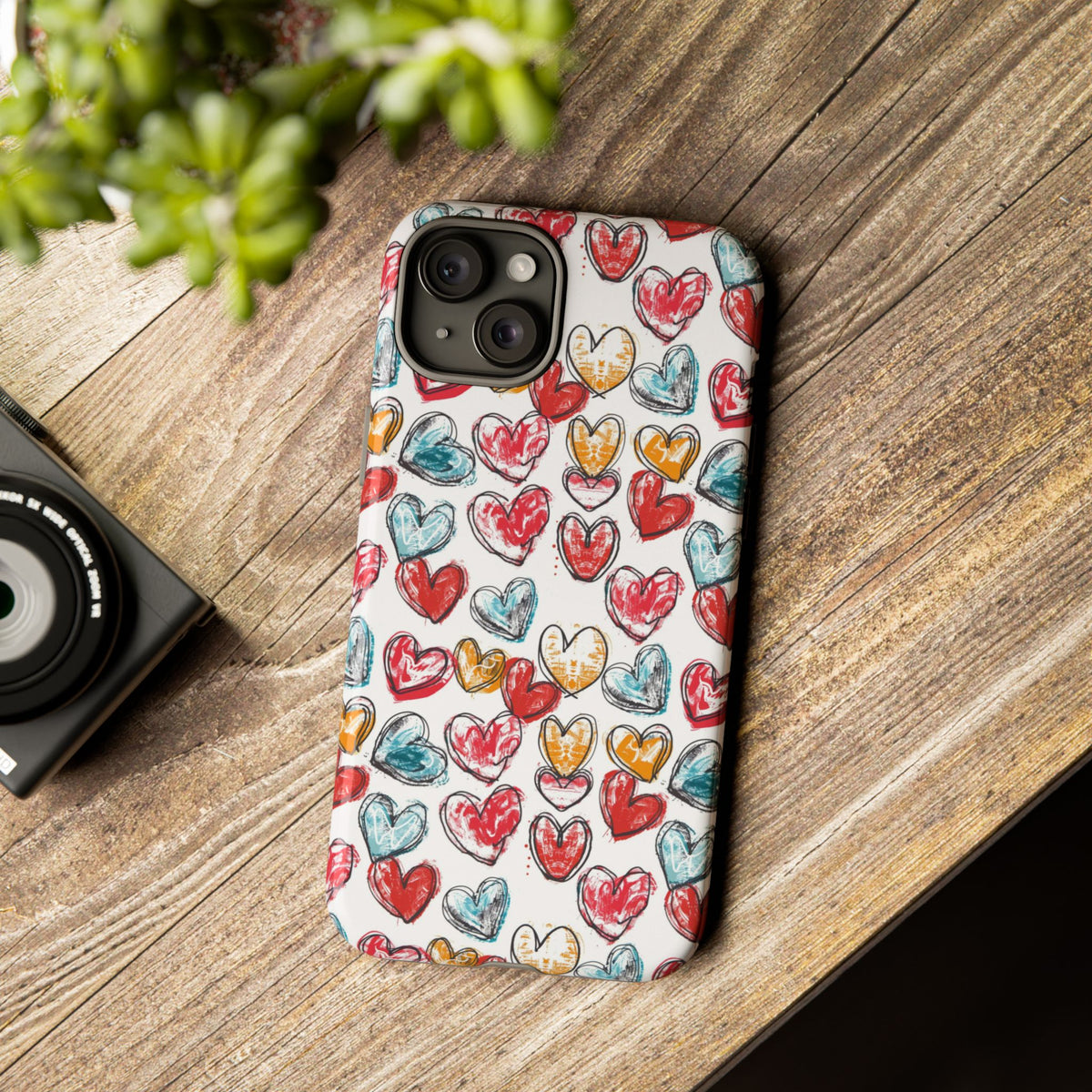 Heart Pattern Phone Case – Stylish & Loving Design for Your Device 235